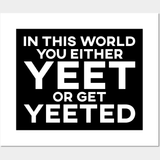 In This World You Either Yeet Or Get Yeeted Posters and Art